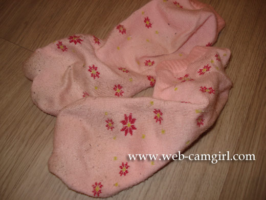 used pink socks